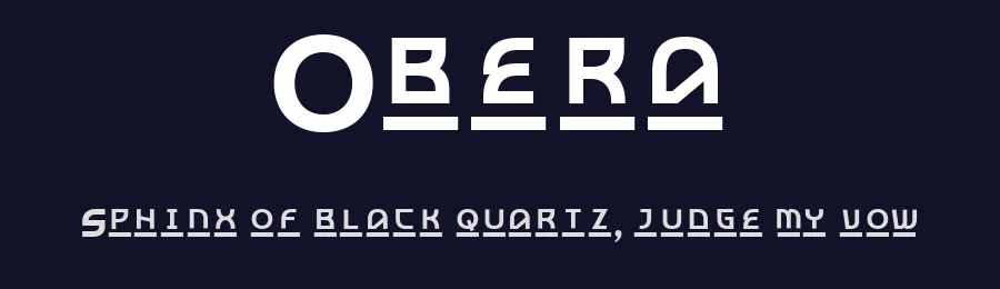 Obera by Faqih Fawaji — Sans Serif Font — thumbnail 2