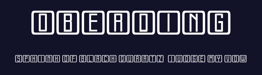 Oberding by Vladimir Nikolic — Decorative Font — thumbnail 2