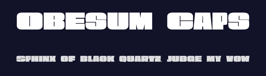 Obesum Caps by deFharo — Sans Serif Font — thumbnail 2
