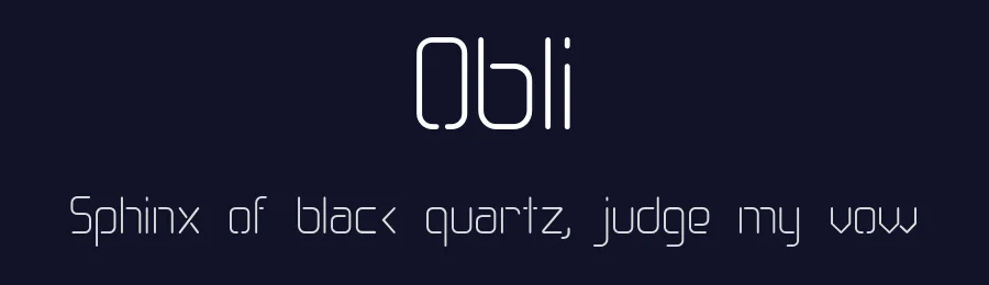 Obli by Marivo — Display Font — thumbnail 2