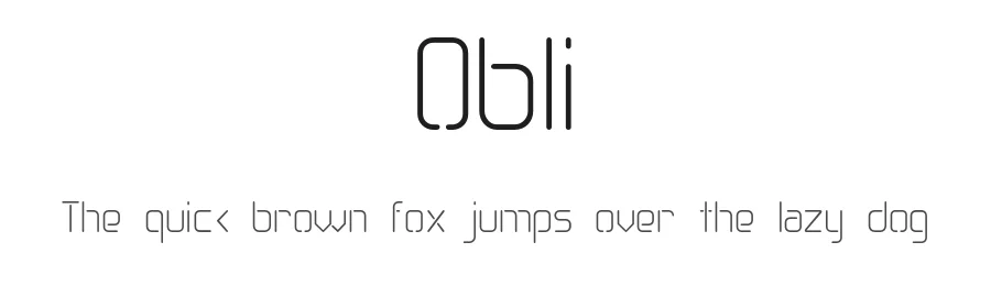 Obli by Marivo — Display Font