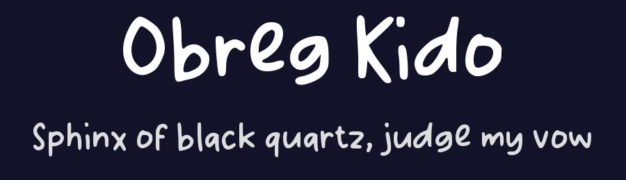 Obreg Kido by wepfont.com — Script Handwritten Font — thumbnail 2