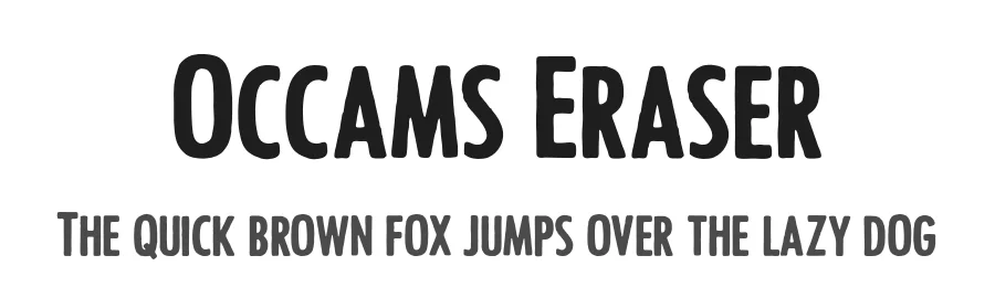 Occams Eraser by Cumberland Fontworks β Decorative Font