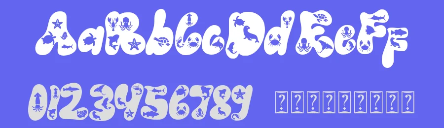 Ocean Animal by Yoga Letter — Decorative Font — thumbnail 3