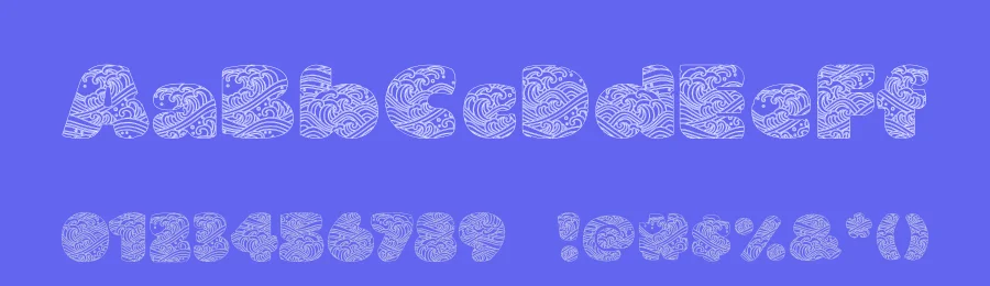 Ocean Wave by 177Studio — Decorative Font — thumbnail 3