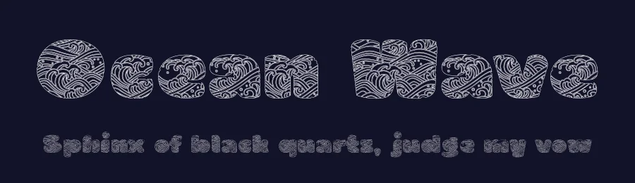 Ocean Wave by 177Studio — Decorative Font — thumbnail 2