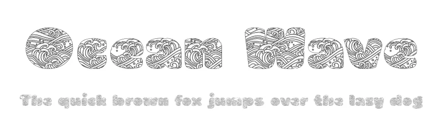 Ocean Wave by 177Studio — Decorative Font