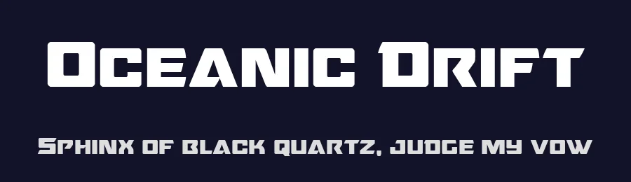 Oceanic Drift by Iconian Fonts — Display Font — thumbnail 2