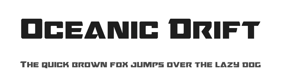 Oceanic Drift by Iconian Fonts — Display Font
