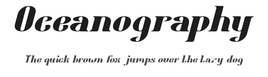 Oceanography by weknow β Decorative Font