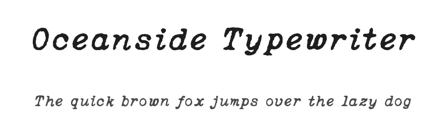 Oceanside Typewriter