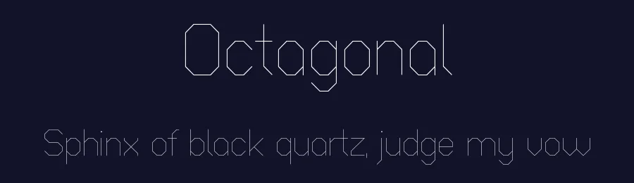 Octagonal by Vít Čondák — Display Font — thumbnail 2