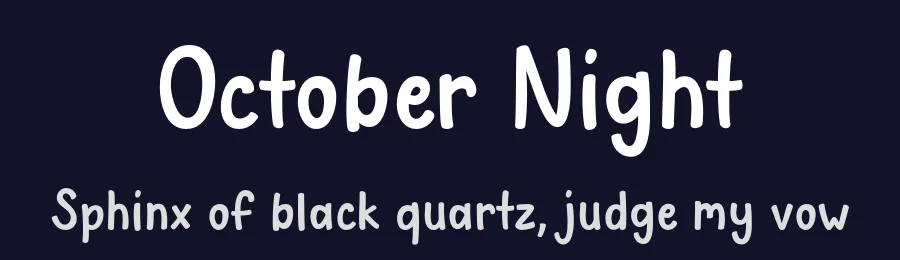 October Night by Misti's Fonts — Decorative Font — thumbnail 2