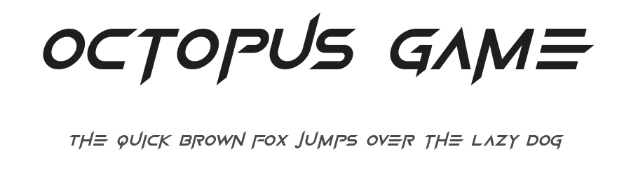 Octopus Game by Hawtpixel — Display Font