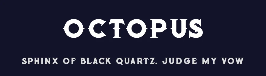 Octopus by Peter Olexa — Decorative Font — thumbnail 2