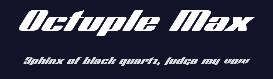 Octuple Max by deFharo — Display Font — thumbnail 2