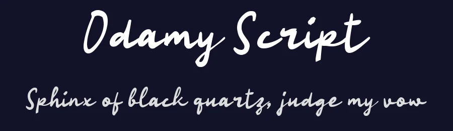 Odamy Script by wepfont.com — Script Handwritten Font — thumbnail 2