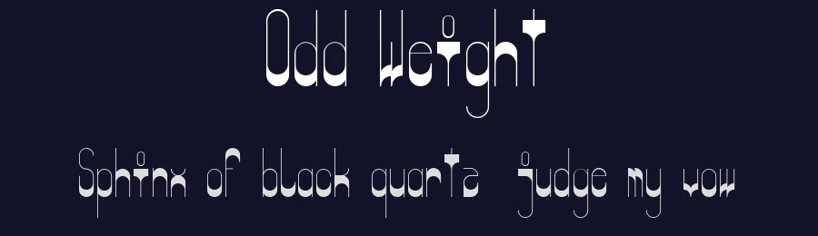 Odd Weight by model850 — Decorative Font — thumbnail 2