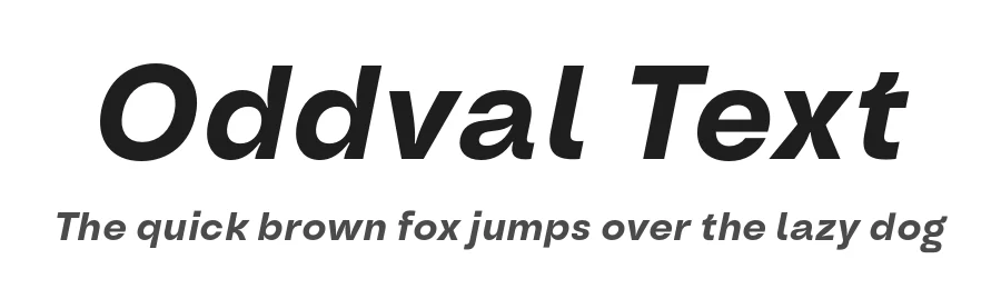 Oddval Text