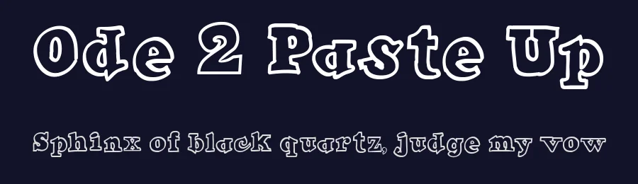 Ode 2 Paste Up by Galdino Otten Fonts — Decorative Font — thumbnail 2