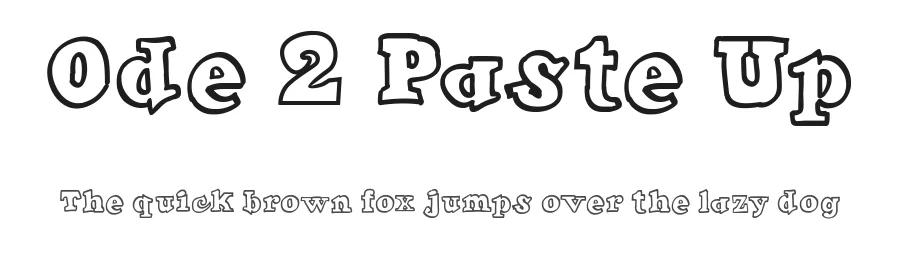 Ode 2 Paste Up by Galdino Otten Fonts — Decorative Font