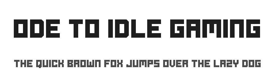 Ode to Idle Gaming by Chequered Ink — Display Font