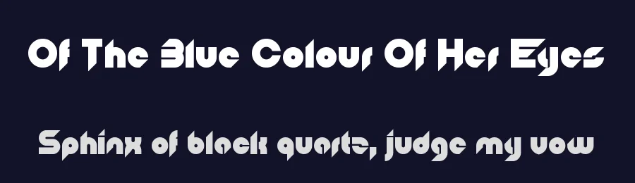 Of The Blue Colour Of Her Eyes by Chequered Ink — Display Font — thumbnail 2