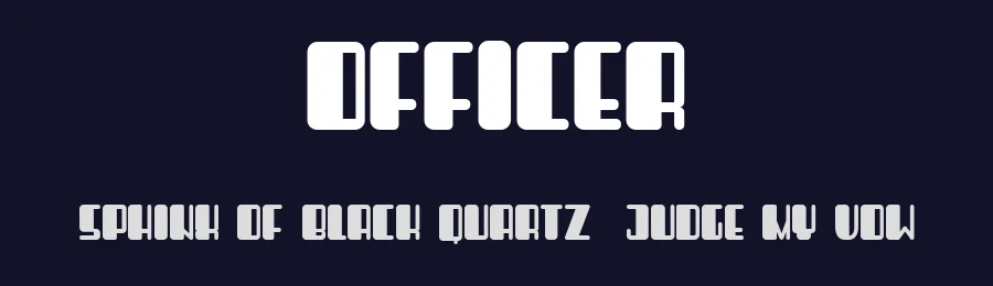 Officer by Vladimir Nikolic — Decorative Font — thumbnail 2