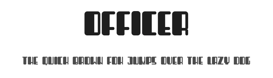 Officer by Vladimir Nikolic — Decorative Font
