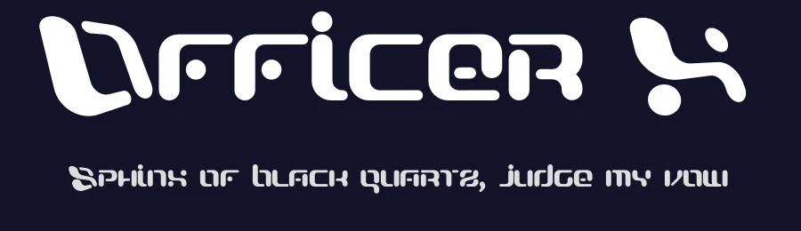 Officer X by Vinz — Display Font — thumbnail 2