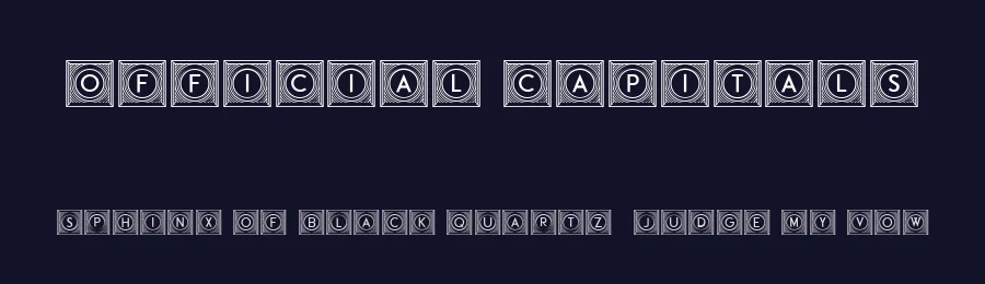 Official Capitals by Vladimir Nikolic — Decorative Font — thumbnail 2