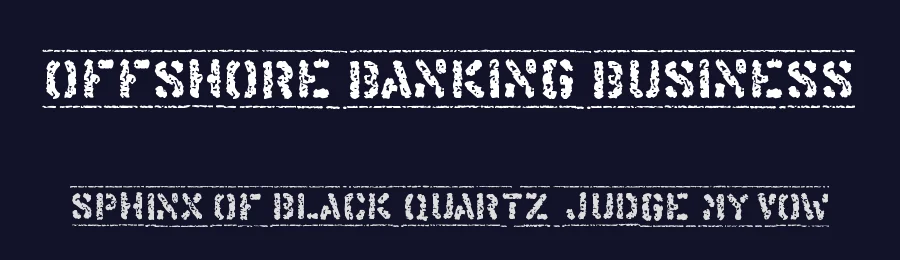 Offshore Banking Business by Vic Fieger — Decorative Font — thumbnail 2
