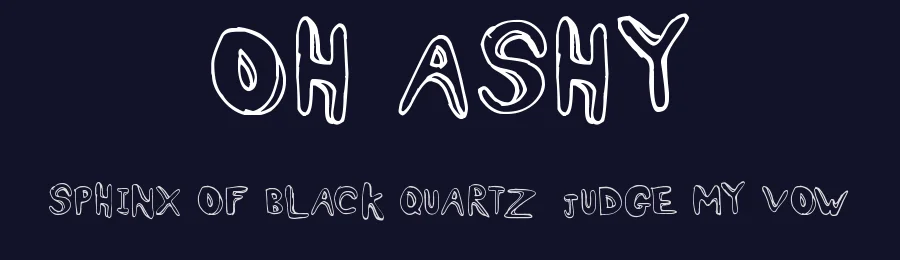 Oh Ashy by Ashley Cole — Decorative Font — thumbnail 2