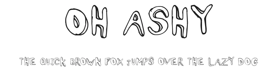 Oh Ashy by Ashley Cole — Decorative Font
