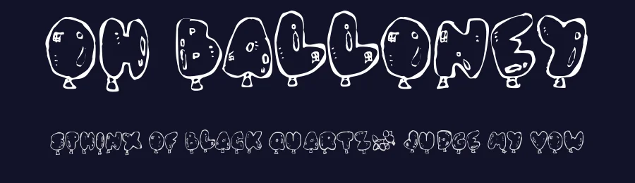 Oh Balloney by Buzzbum — Decorative Font — thumbnail 2
