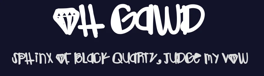 Oh Gawd by Des Gomez — Decorative Font — thumbnail 2
