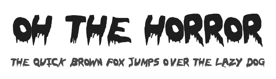 Oh The Horror by Rhea D'Souza — Decorative Font
