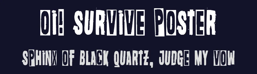 Oi! Survive Poster by Woodcutter — Decorative Font — thumbnail 2