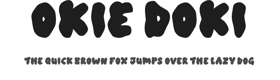 Okie Doki by JSH creates β Decorative Font