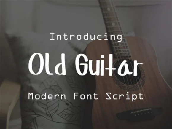 Old Guitar Font by scriptstrategy — Script Handwritten Font