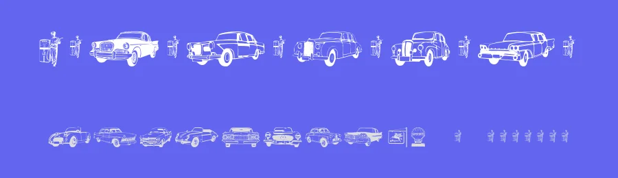 Old Car — Dingbats Font — thumbnail 3