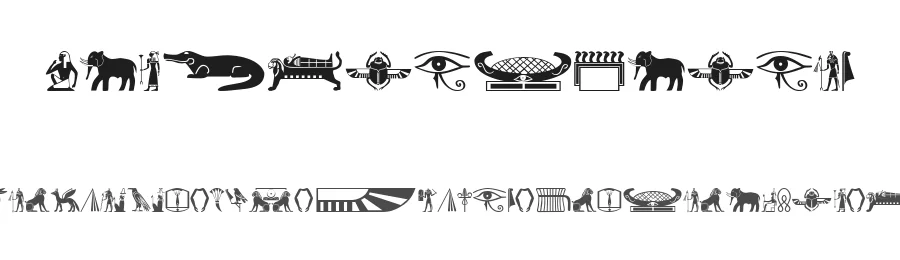 Old Egypt Glyphs by Manfred Klein — Dingbats Font