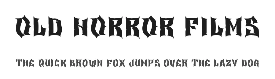 Old Horror Films by ToughCrest β Blackletter Font