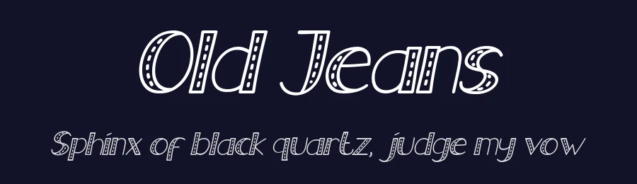 Old Jeans by Rabas Design — Decorative Font — thumbnail 2