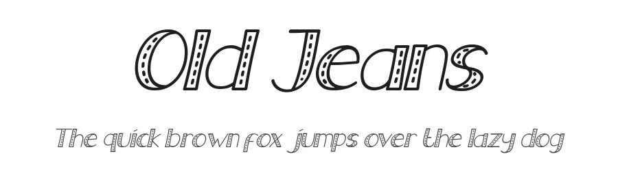 Old Jeans by Rabas Design — Decorative Font