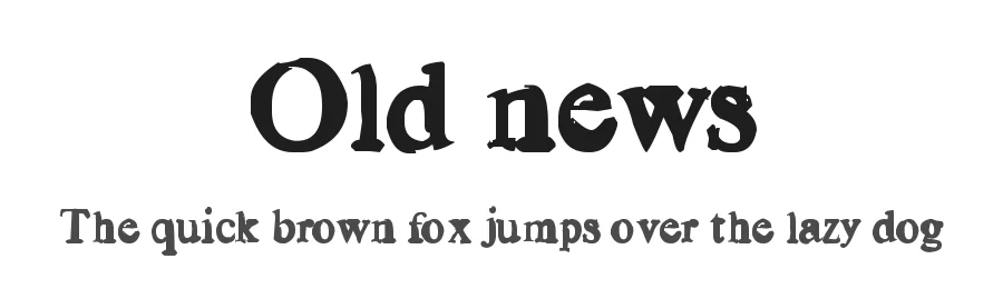 Old news