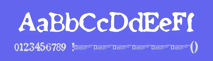 Old Newspaper by M-Dfonts — Decorative Font — thumbnail 3