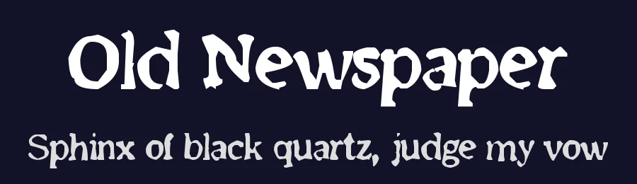 Old Newspaper by M-Dfonts — Decorative Font — thumbnail 2