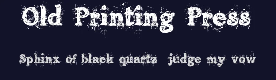Old Printing Press by Fontscafe.com — Decorative Font — thumbnail 2
