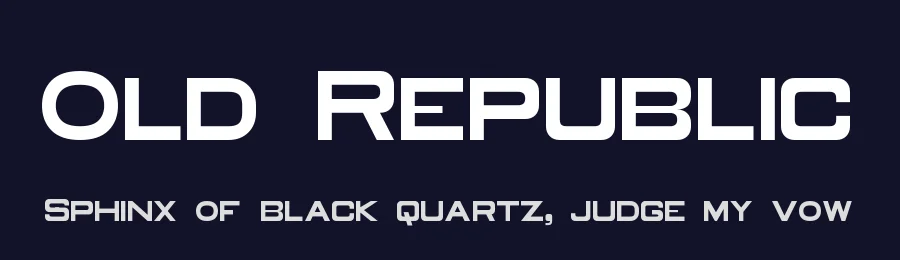 Old Republic by Trollax Kinora — Display Font — thumbnail 2